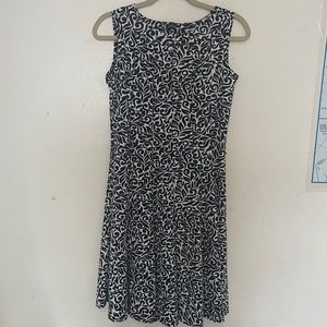 Haani Petite Navy Patterned Midi Dress